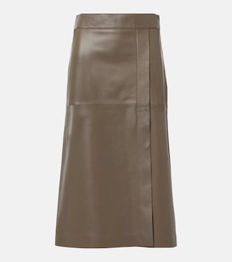 Leather midi skirt | Joseph