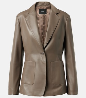 Leather single-breasted blazer | Joseph