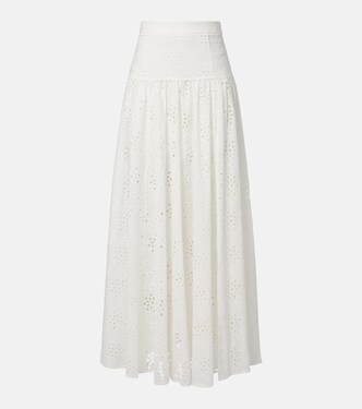 Serena broderie anglaise cotton maxi skirt | Alexandra Miro
