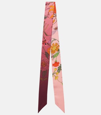Floral silk twill scarf | Gucci