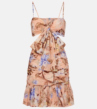 Vestido corto Coco de algodón floral | Zimmermann