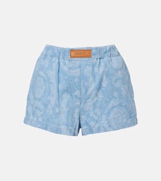 Shorts Barocco aus Denim-Chambray | Versace