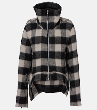 Exploder checked virgin wool jacket | Rick Owens