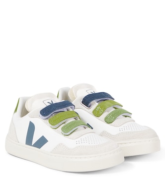 V-90 suede-trimmed leather sneakers | Veja Kids