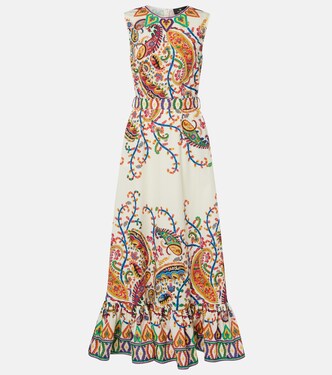Belted printed cotton maxi dress | Etro