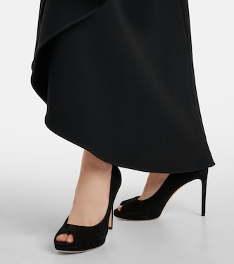 Riya suede peep-toe pumps in black - Jimmy Choo | Mytheresa