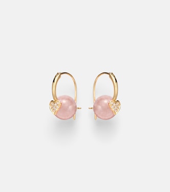Boucles d’oreilles en or 14 ct (585/1000) avec diamants et morganites | Sydney Evan