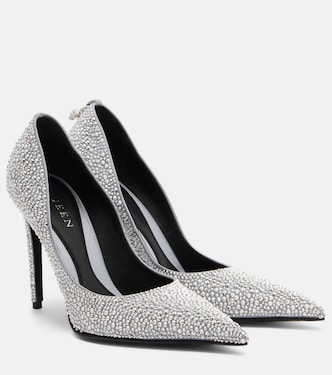 Skull studded satin pumps | McQueen