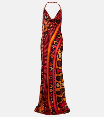 Vestido largo Soleil de satén | Pucci