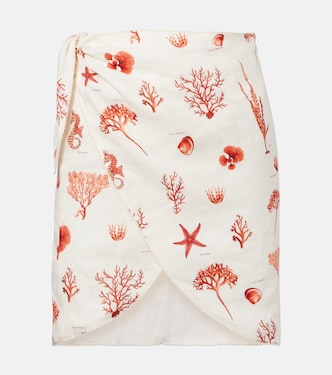 Copricostume Agustina in lino con stampa | Agua by Agua Bendita