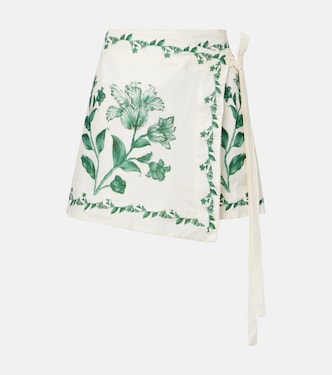 Luna floral linen beach cover-up | Agua by Agua Bendita