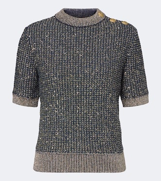Sequined lamé sweater | Balmain