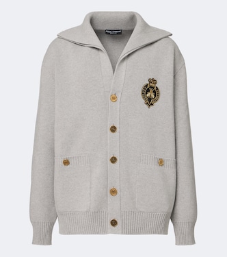 Logo virgin wool cardigan | Dolce&Gabbana