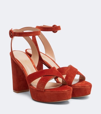 Sabrina suede platform sandals | Gianvito Rossi