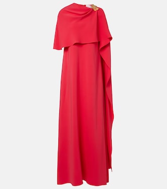 Embellished silk-blend georgette gown | Oscar de la Renta