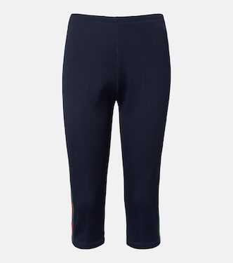 Caprihose Web Stripe aus Rippstrick | Gucci