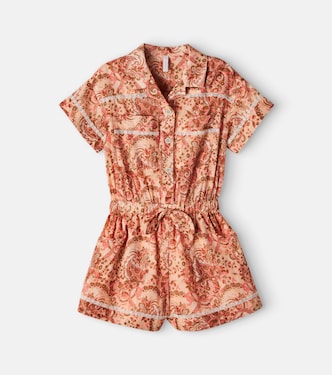 Aster floral cotton playsuit | Zimmermann Kids