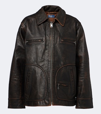 Oversized-Lederjacke | Polo Ralph Lauren