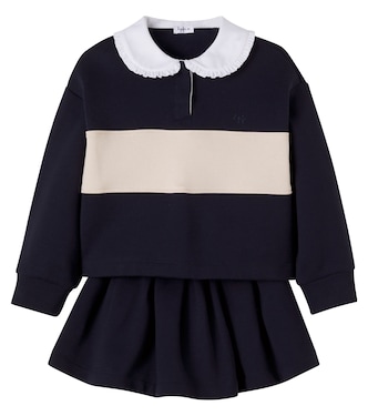 Cotton jersey sweatshirt and skirt set | Il Gufo