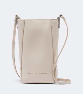 Duo Mini Monili leather phone pouch | Brunello Cucinelli