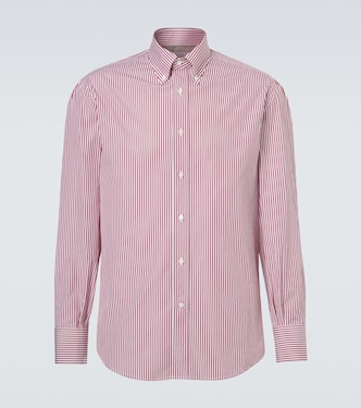 Striped cotton poplin shirt | Brunello Cucinelli