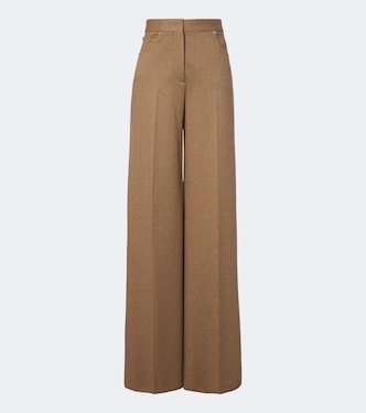 Pantalon ample en poil de chameau et laine mélangés | Max Mara