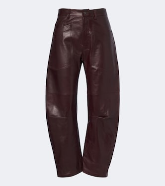 Pantalon barrel Shon en cuir | Nili Lotan
