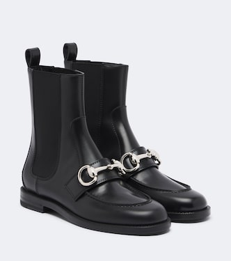 Boulevard Horsebit leather Chelsea boots | Gucci