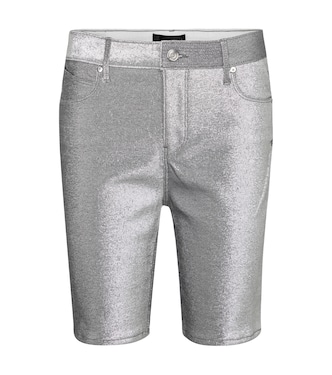 Toure metallic stretch-denim shorts | Rta