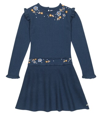 Embroidered wool-blend dress | Tartine et Chocolat