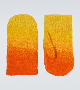 Gradient mohair-blend mittens | ERL