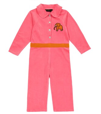 Embroidered velour jumpsuit | Mini Rodini