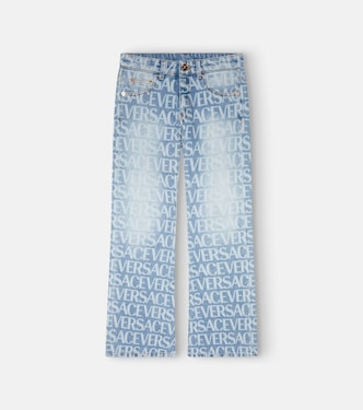 Logo flared jeans | Versace Kids