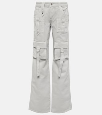 Low-rise denim cargo pants | Blumarine