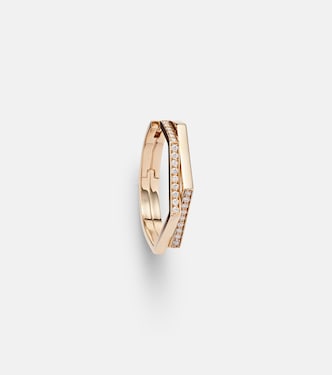 Antifer 18kt rose gold single earring with diamonds | Repossi