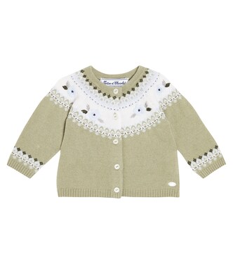 Baby Cardigan aus einem Wollgemisch | Tartine et Chocolat