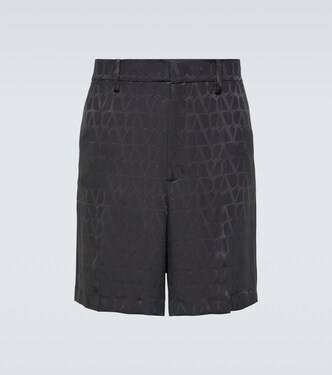 Toile Iconographe silk shorts | Valentino