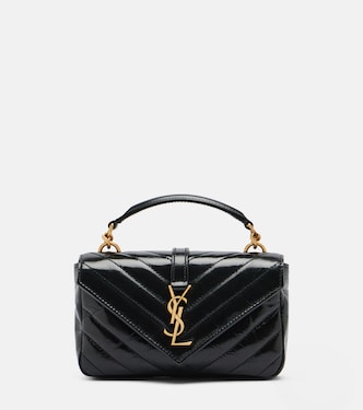 Sac à bandoulière College Mini en cuir matelassé | Saint Laurent