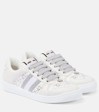 Verzierte Sneakers Screener aus Leder | Gucci
