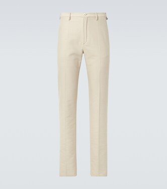 Cotton straight pants | Slowear