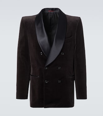 Cotton velvet tuxedo jacket | Brunello Cucinelli