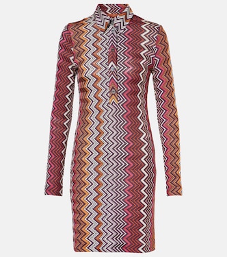 فستان بستايل قميص بنقشة زك زاك | Missoni