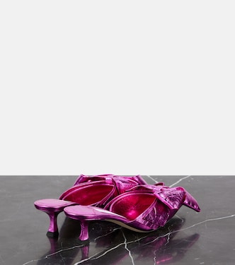 Staz 50 metallic leather mules in pink - Jimmy Choo | Mytheresa