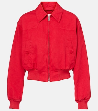 Cropped cotton bomber jacket | Prada