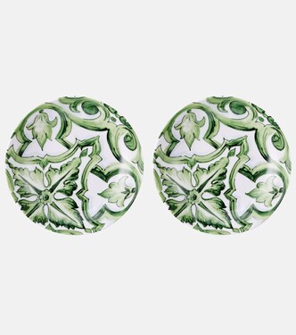 Majolica set of 2 porcelain soup plates | Dolce&Gabbana Casa