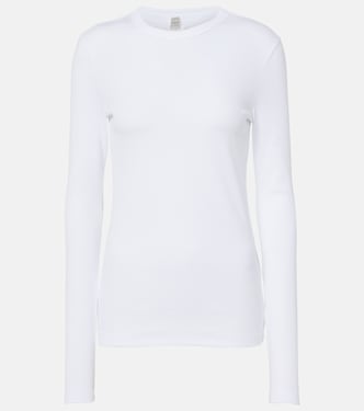 Ribbed-knit cotton-blend jersey top | Toteme