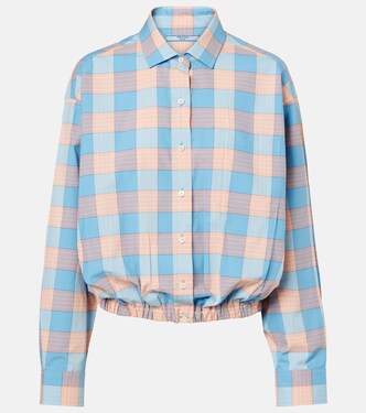 Checked cotton poplin shirt | Prada