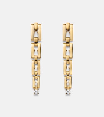 B.zero1 18kt gold drop earrings with diamonds | Bvlgari