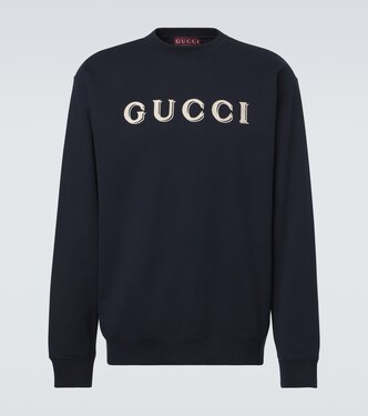 Logo cotton jersey sweatshirt | Gucci