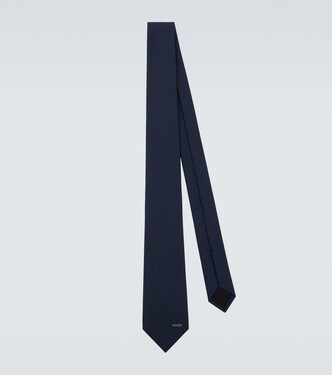 Horsebit silk jacquard tie | Gucci